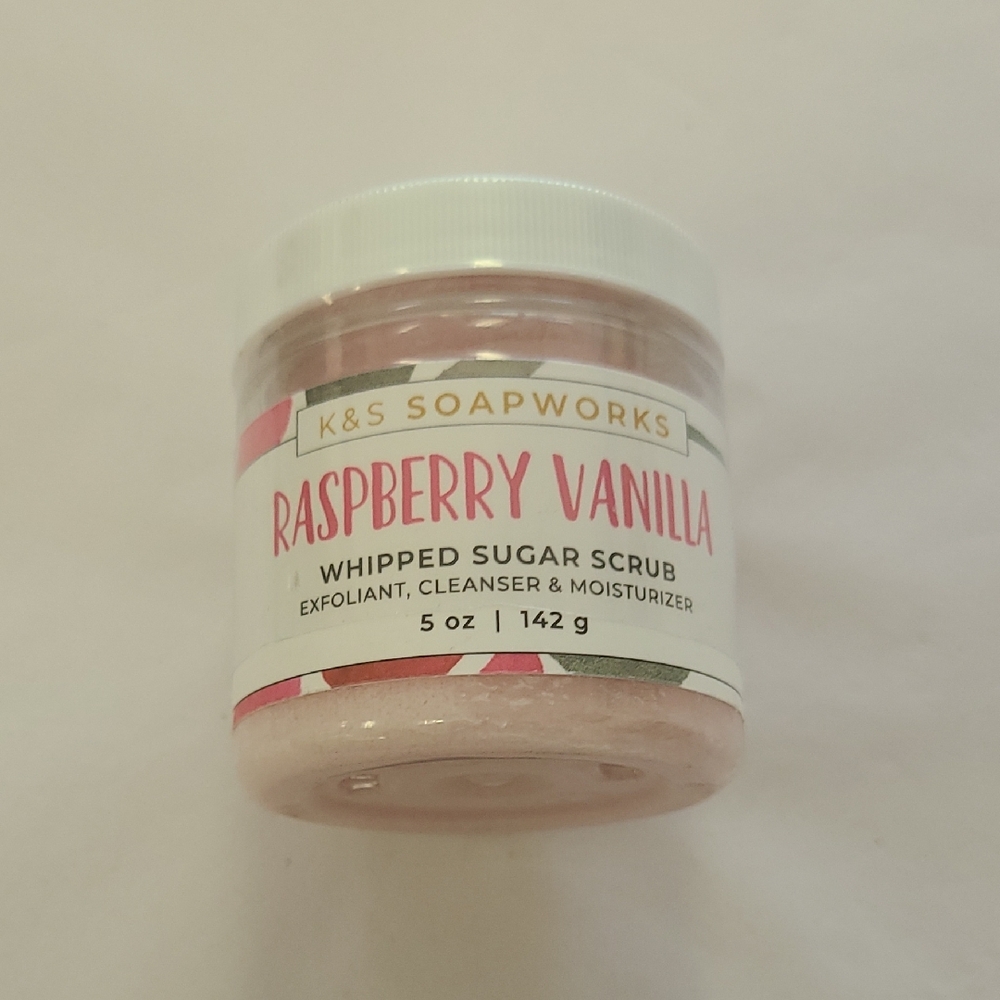 Raspberry Vanilla Sugar Scrub - Soft Pink